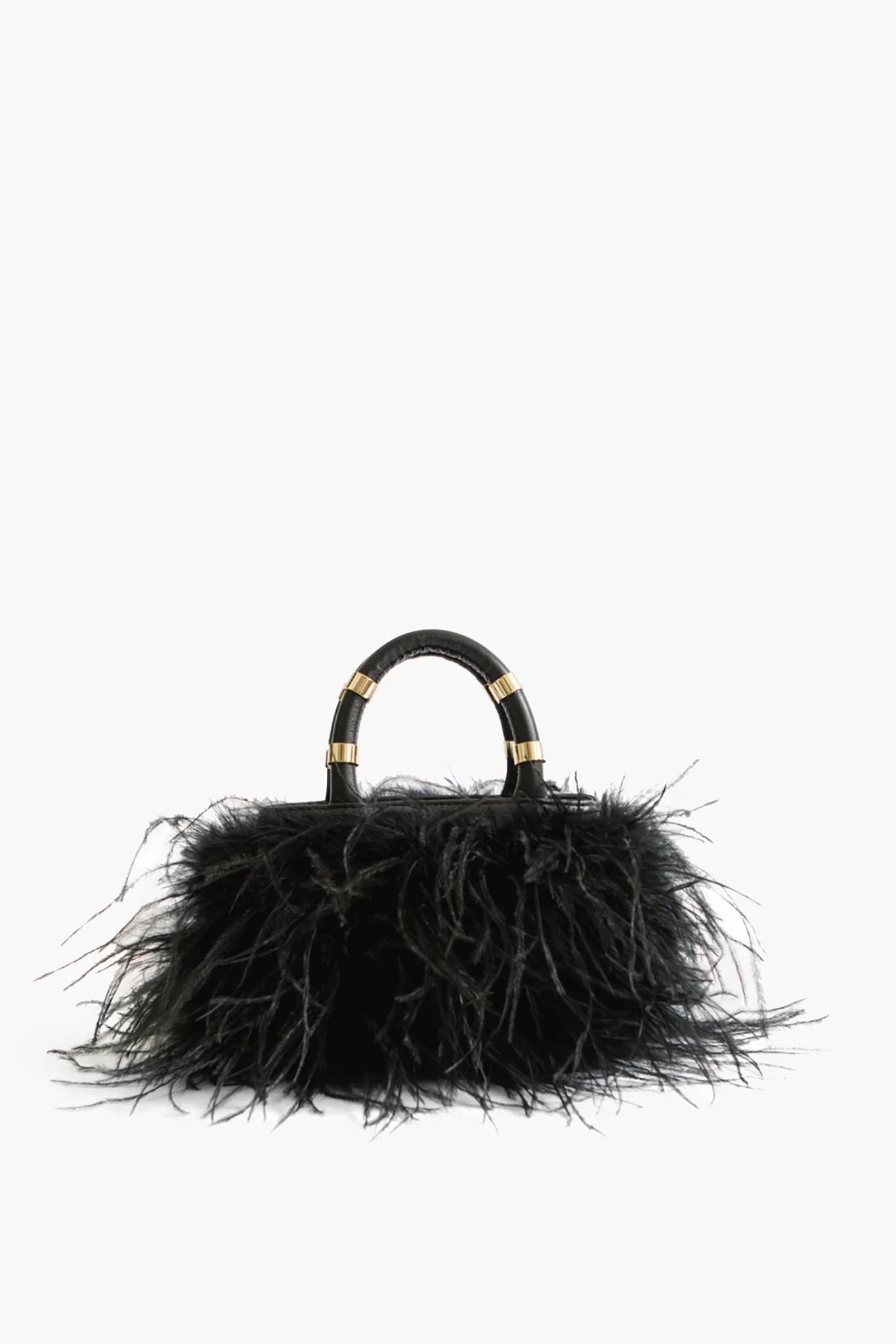 Black Emily Feather Bag | Tuckernuck (US)