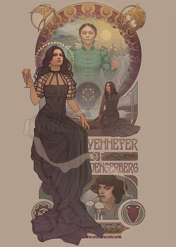 Yennefer of Vengerberg - "Witcher" - signed art prints | Etsy (US)