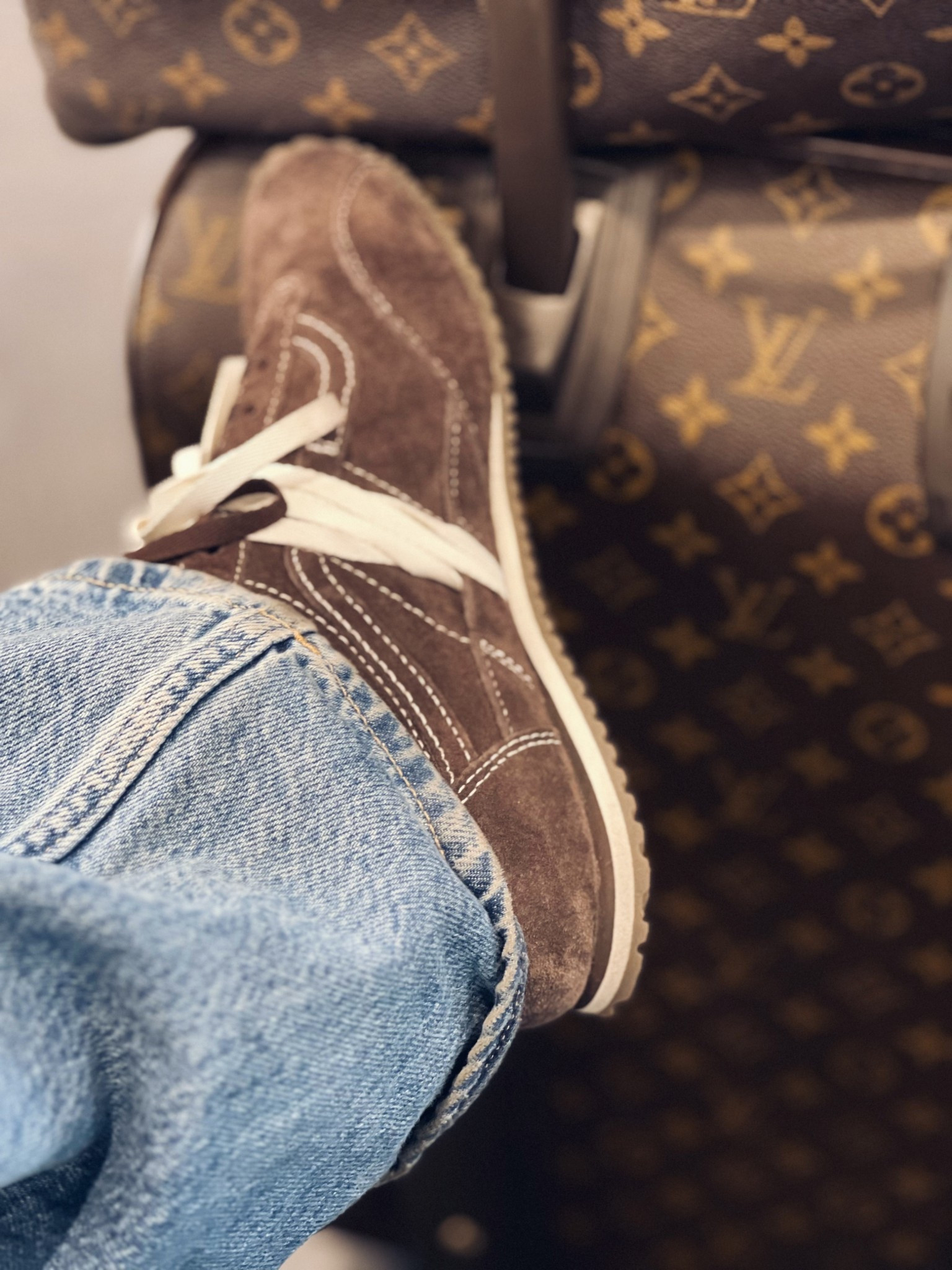 Brown on Brown! The ultimate way to travel! #vans #sneakers #louisvuitton #travel 

#LTKTravel #LTKootd #LTKOver40