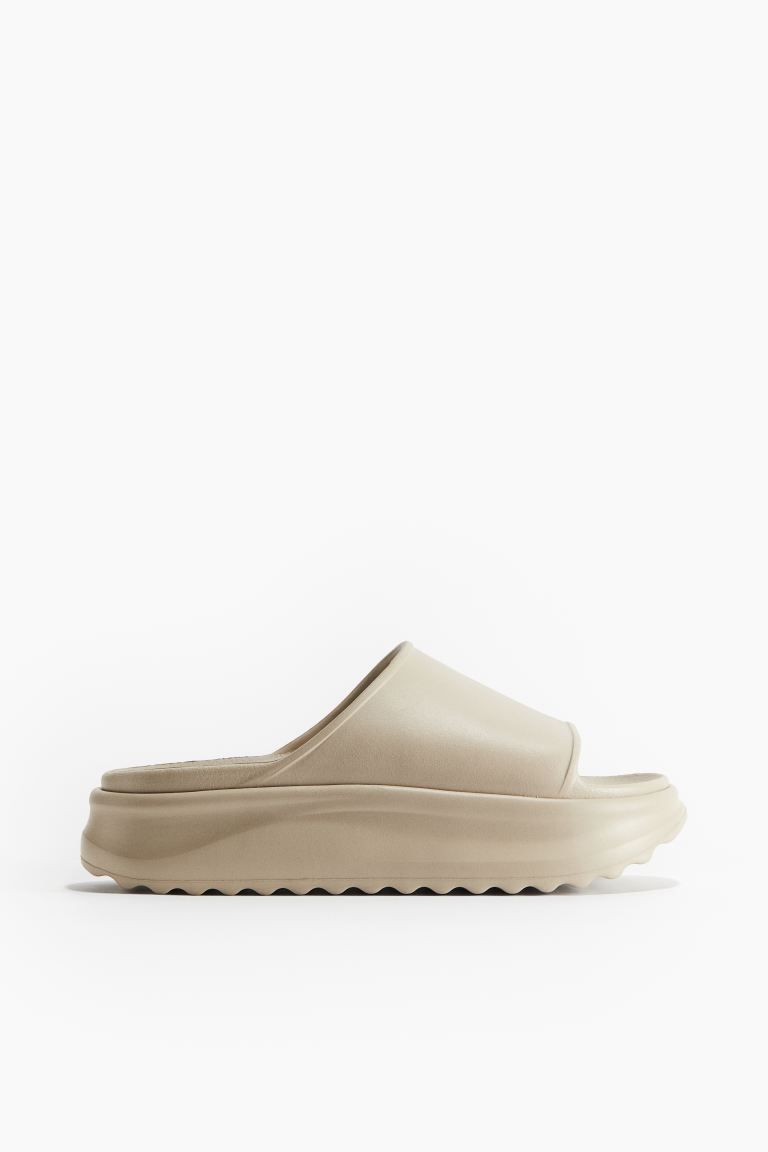 Platform Pool Slide Shoes - Light beige - Ladies | H&M US | H&M (US + CA)