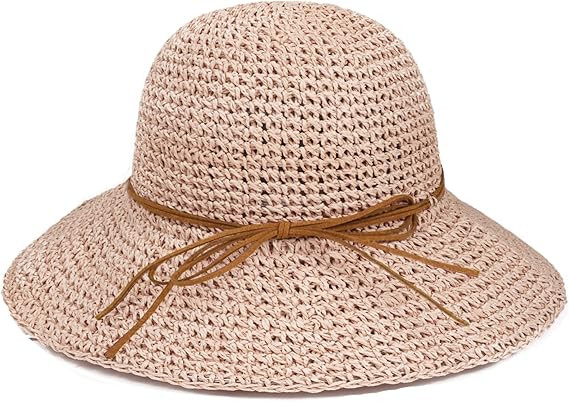 Sydbecs Womens Sun Hats Wide Brim Summer Beach Hat for Women Foldable Travel Straw Hat UPF50+ | Amazon (US)