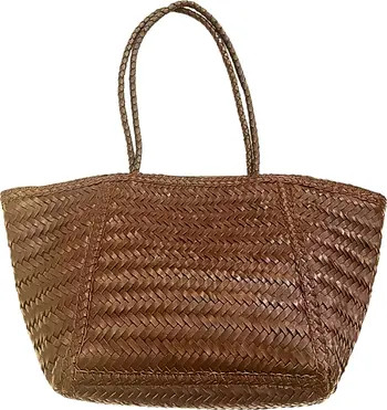Phoebe Handwoven Leather Tote in Brown - Brown | Nordstrom