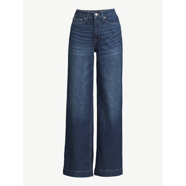 Free Assembly Women's Super High Wide Leg Jeans, 33” Inseam for Regular, Sizes 0-18 - Walmart.c... | Walmart (US)
