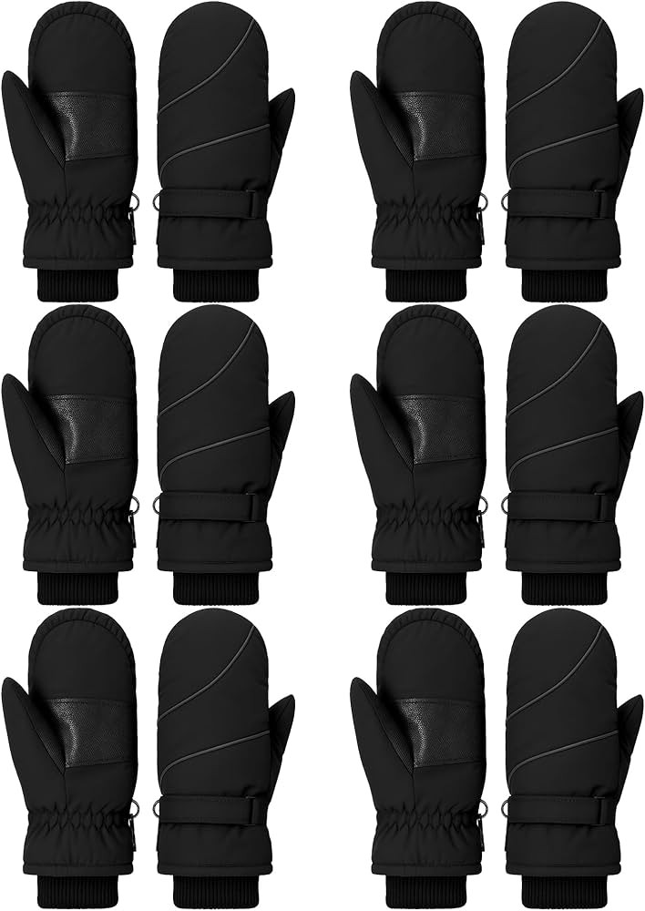 SATINIOR 6 Pair Winter Snow Mittens for Kids Waterproof Toddler Ski Gloves for Children Outdoor A... | Amazon (US)