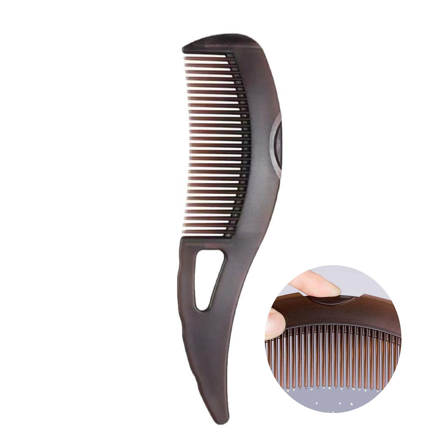 Dandruff Comb Self-cleaning, Scalp Care Massage Energy Comb, Plastic Wide Hollow Tooth Button Com... | Amazon (US)