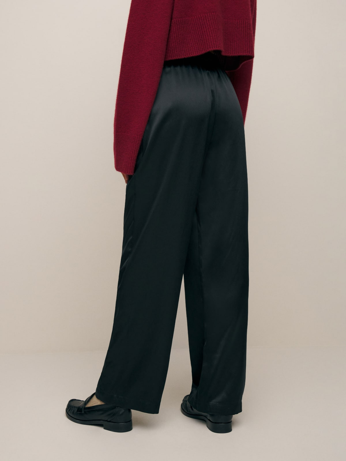 Petites Olina Silk Pant | Reformation (Global)