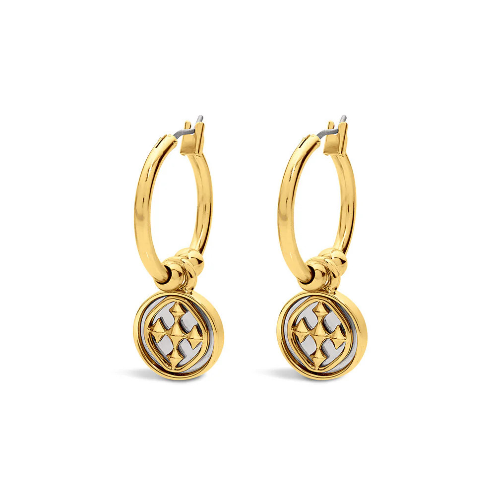 small hoop medallion earrings | Gracewear Collection