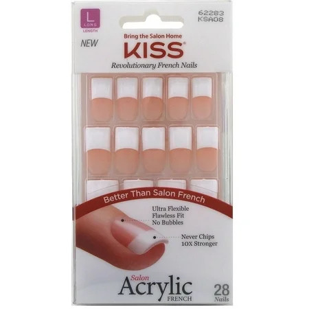 Kiss Salon Acrylic French Kit Back Talk Long | Walmart (US)