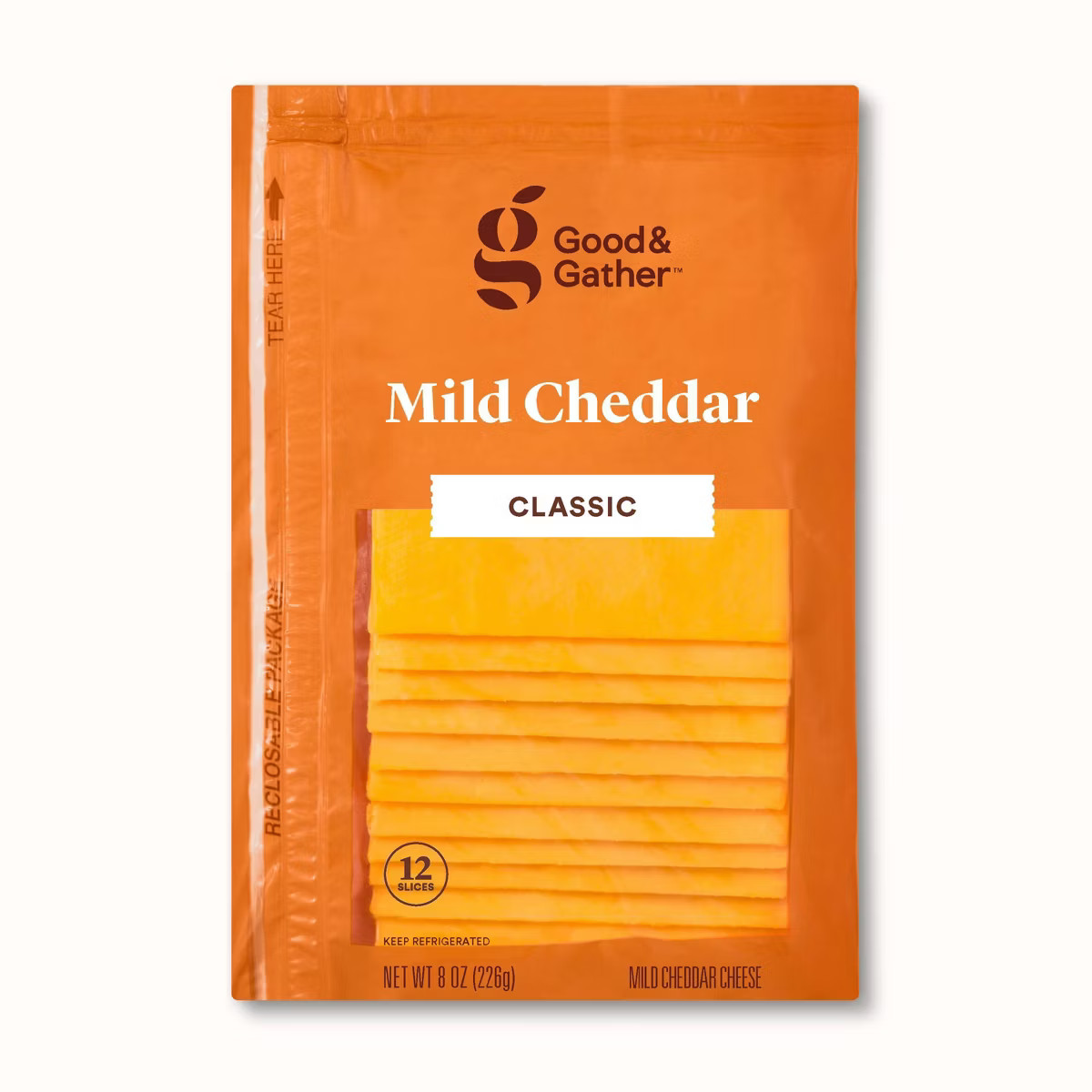 Mild Cheddar Deli Sliced Cheese - 8oz/12 slices - Good & Gather™ | Target