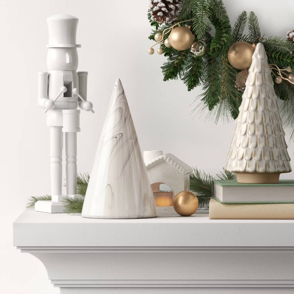 14" Wood Decorative Christmas Nutcracker - Wondershop™ White | Target