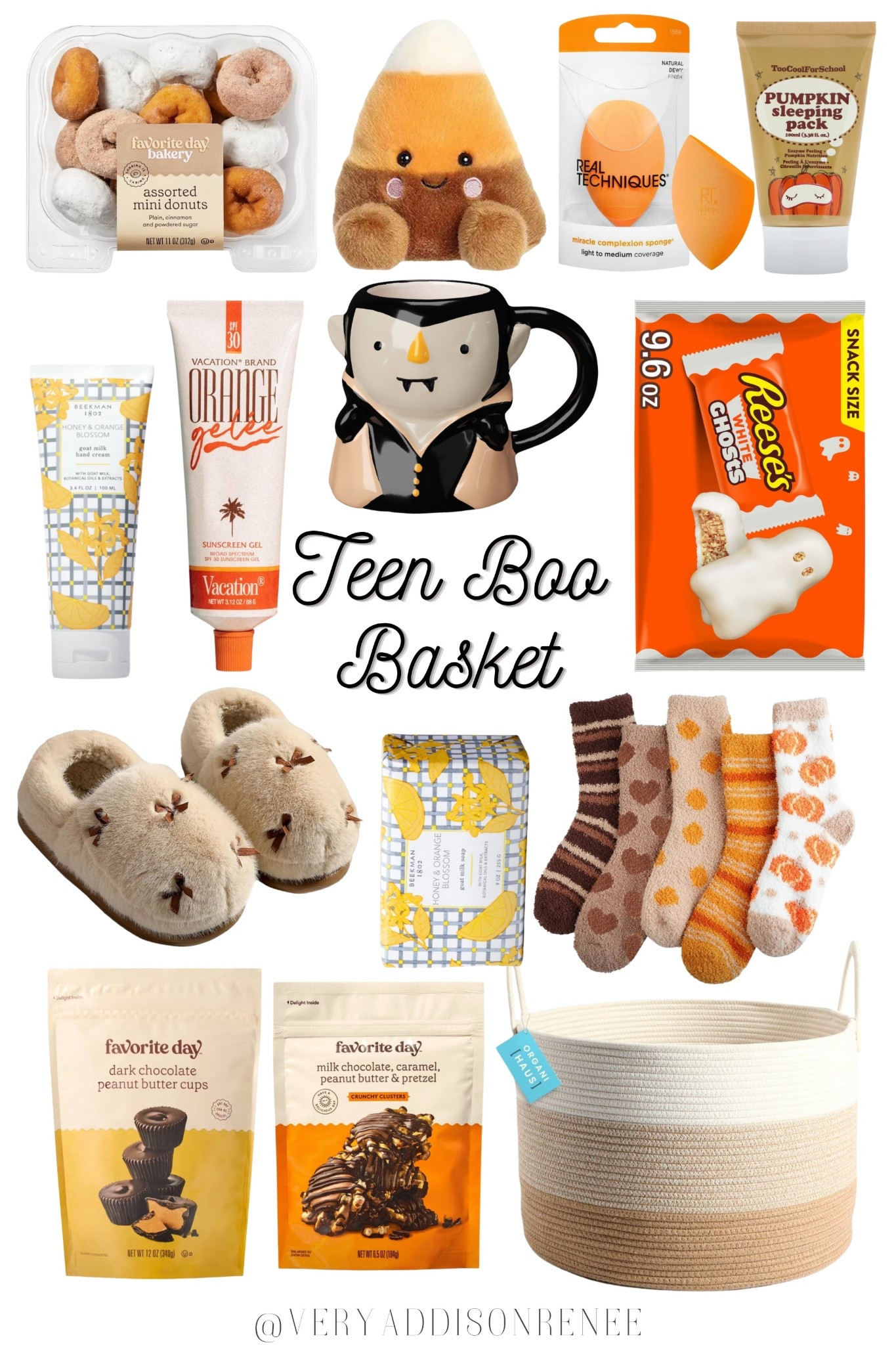 Teen Boo Basket Ideas 🍬👻 | Cozy Candy Corn Halloween Gift Basket

This falinspired boo basket is the perfect Halloween 2025 gift idea for teens, tweens, or besties. It’s filled with cozy Target finds, seasonal snacks, and skincare favorites that make spooky season extra special. Affordable, aesthetic, and TikTok-inspired!

#LTKKids #LTKFindsUnder50 #LTKU