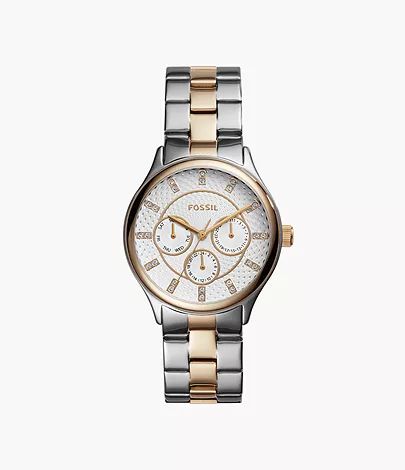 Modern Sophisticate Multifunction Two-Tone Stainless Steel Watch | Fossil (US)