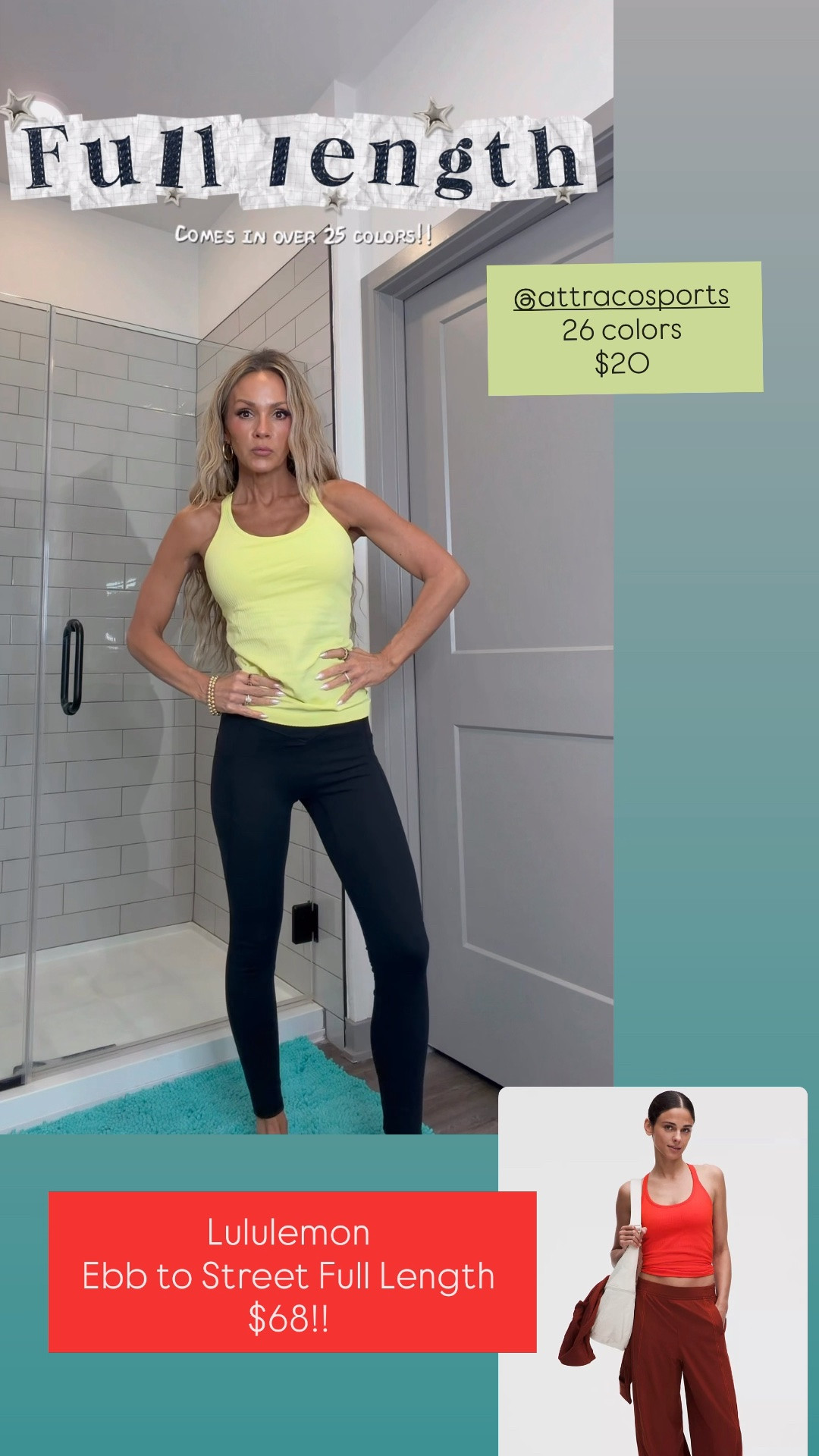 Look for Less
•
Ebb to Street• Full Length • Look for less • Lululemon 
•
#lookforless #activewear #gymfit #fitness #activewear #lululemontank #ebbtostreettank #amazonfinds #amazonfashion  #fitlife

#LTKfitnessgoals #LTKootd #LTKActive