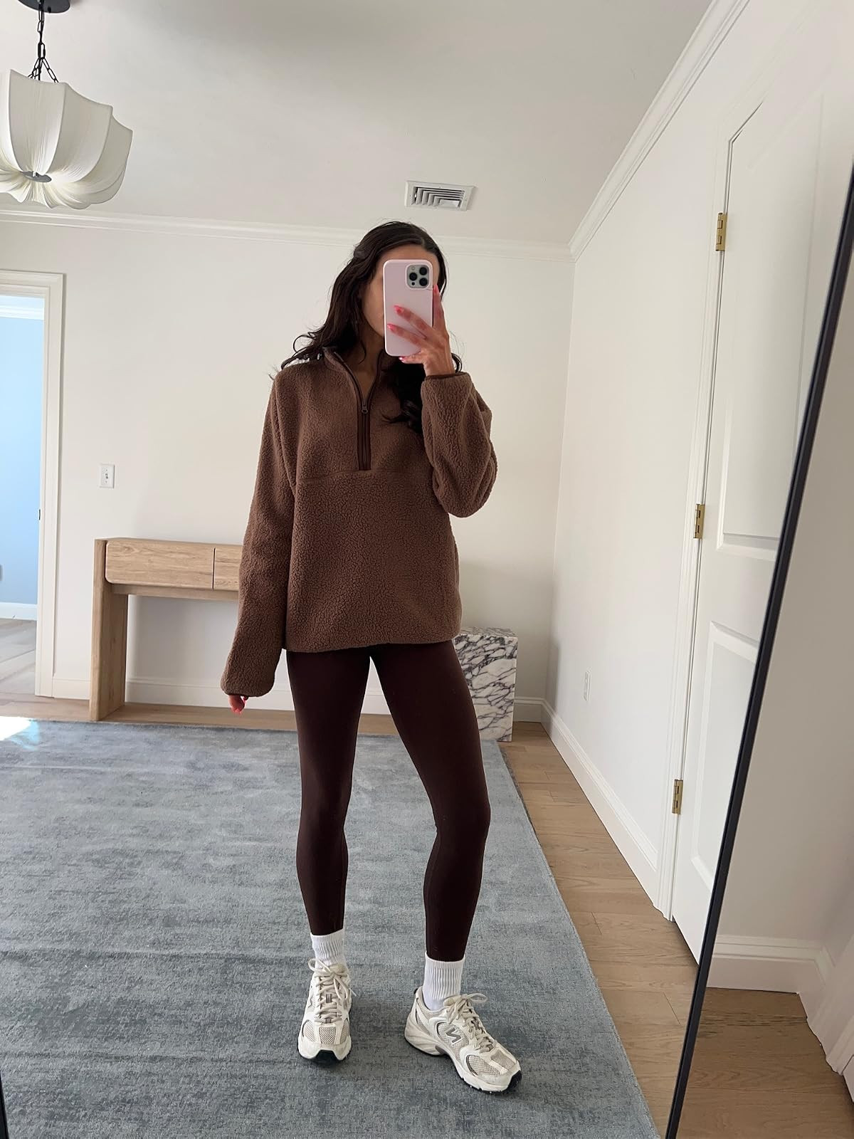 Weekend cozy look! 🌿 wearing jacket in S, leggings in XS 

 
