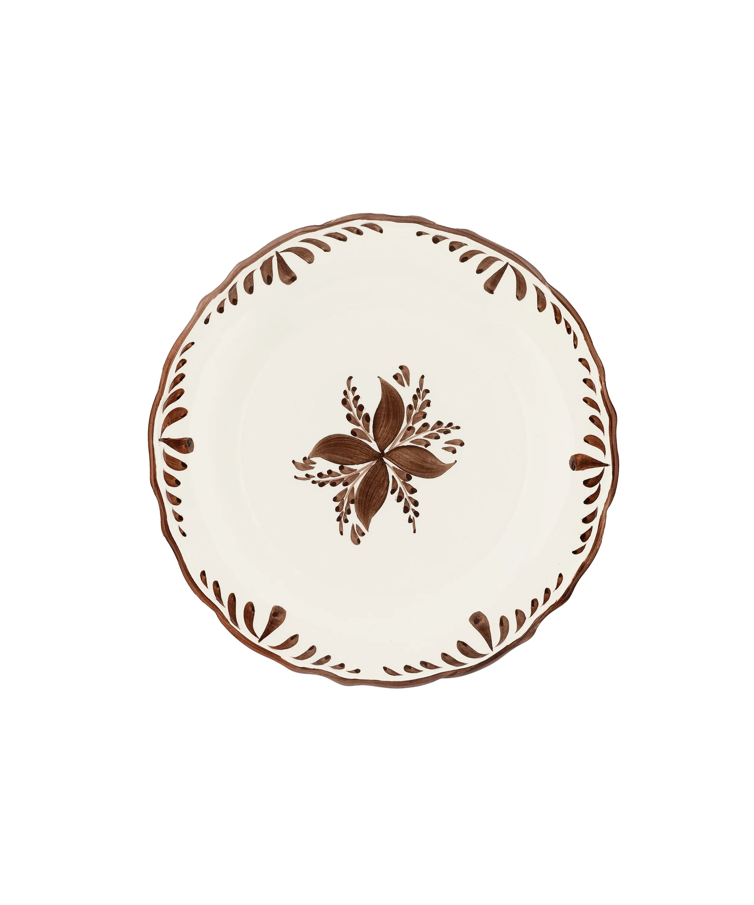 Ottilie Dessert Plate, Brown | Rebecca Udall UK