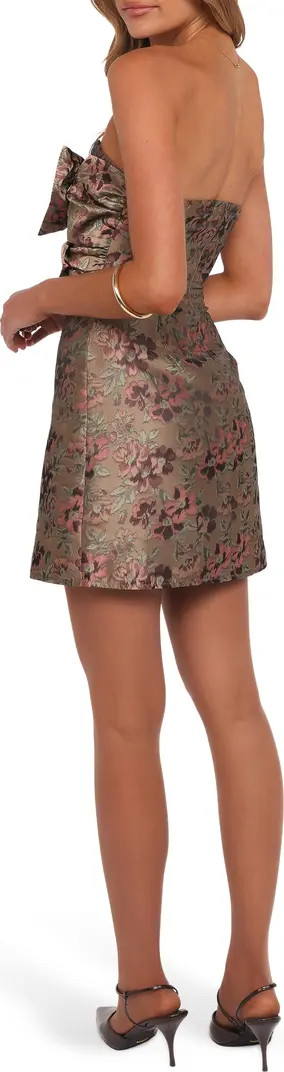 Fable Floral Bow Strapless Minidress | Nordstrom