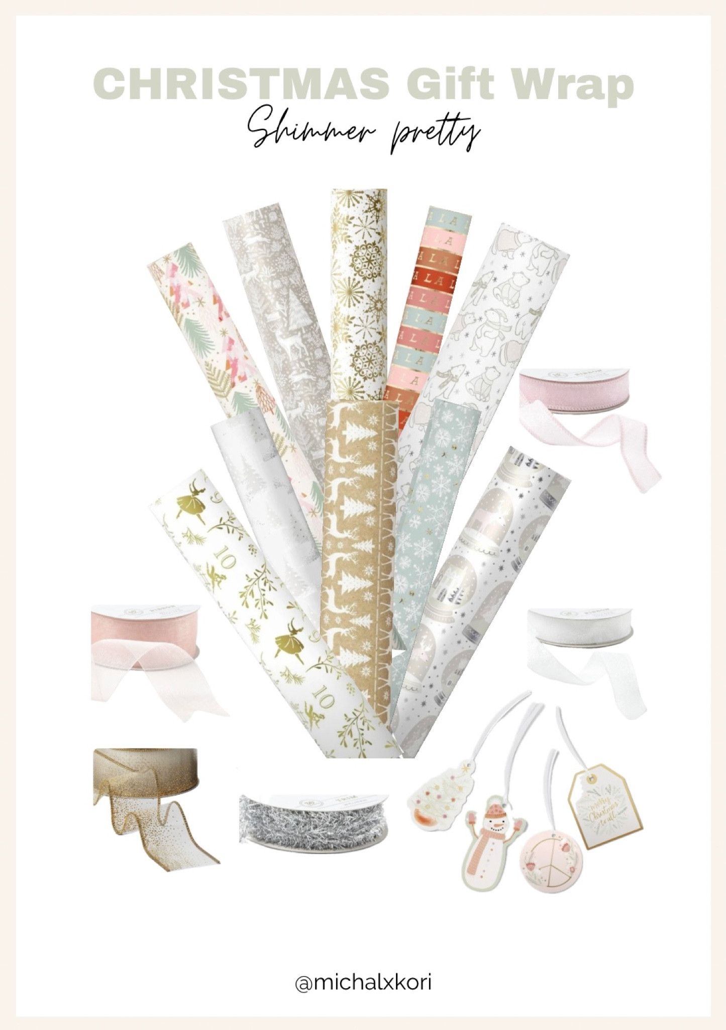 Shimmer pretty Christmas gift wrap. 

#LTKSeasonal #LTKhome #LTKHoliday