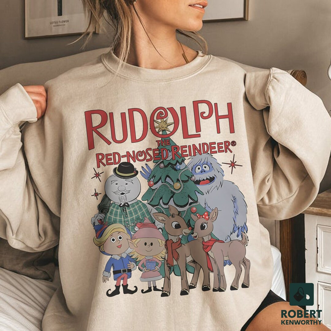 Vintage Rudolph the Red Nosed Reindeer Christmas Sweatshirt - Etsy | Etsy (US)