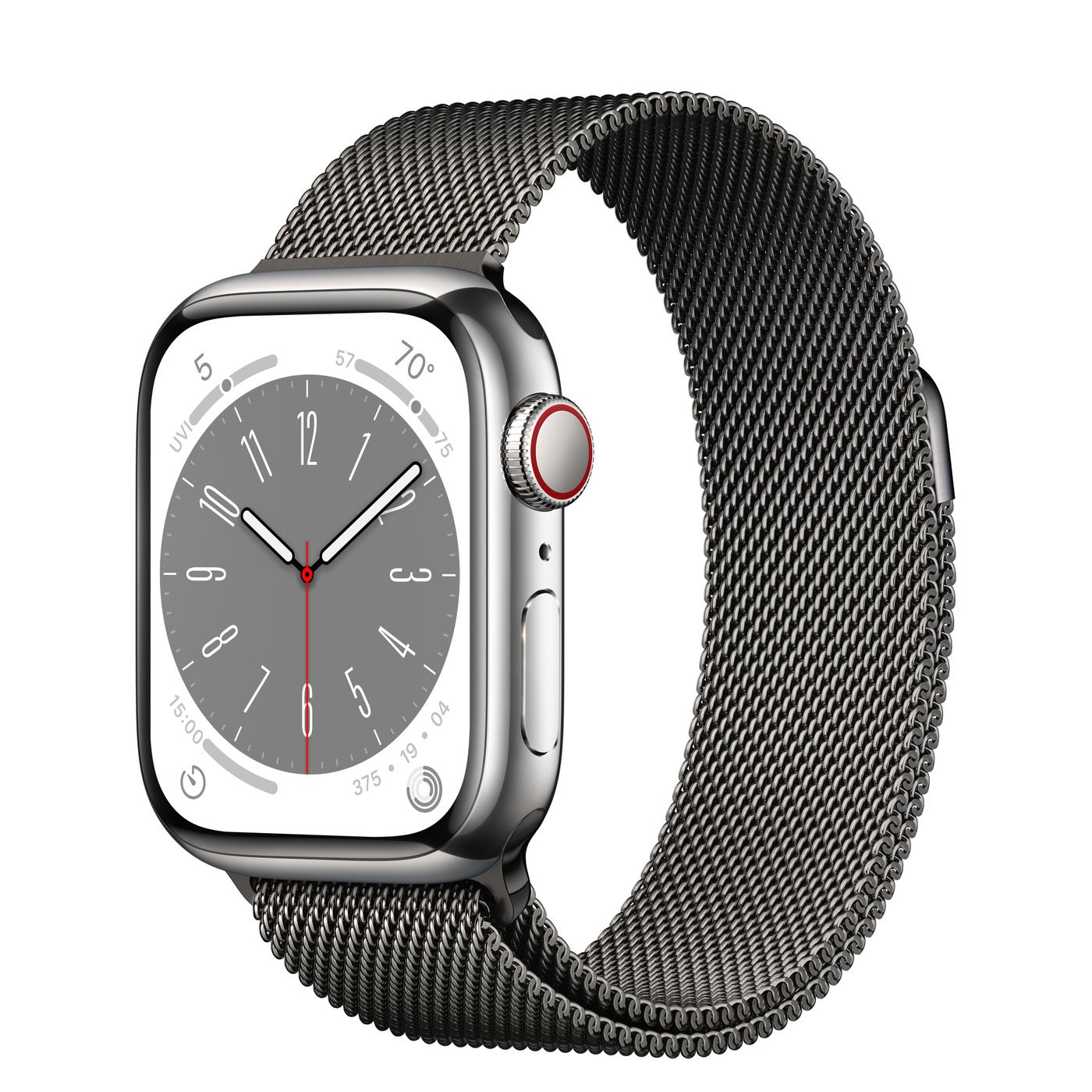 Silver Stainless Steel Case with Milanese Loop | Apple (US)
