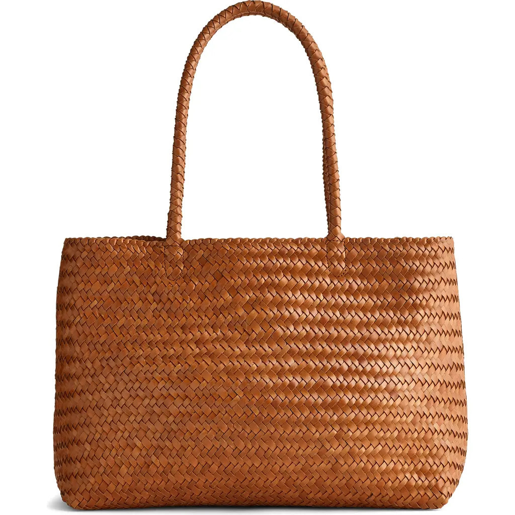 Madewell Handwoven Leather Tote in Burnt Sienna at Nordstrom | Nordstrom
