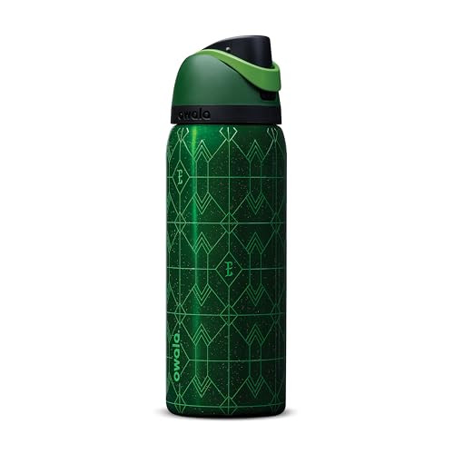 Owala Wicked FreeSip Insulated Stainless Steel Water Bottle with Straw for Sports and Travel, BPA-Free Sports Water Bottle, 32 oz, Elphaba (Green) | Amazon (US)