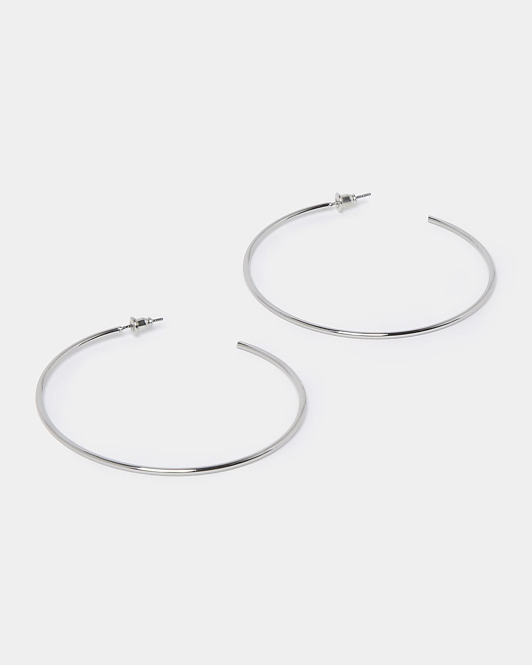 Silver thin hoop earrings | River Island (UK & IE)
