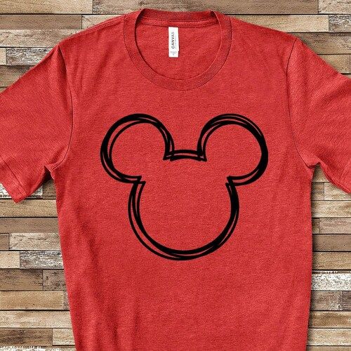 Mickey Outline Shirt Disneyworld Shirt for Men Disneyland | Etsy | Etsy (US)
