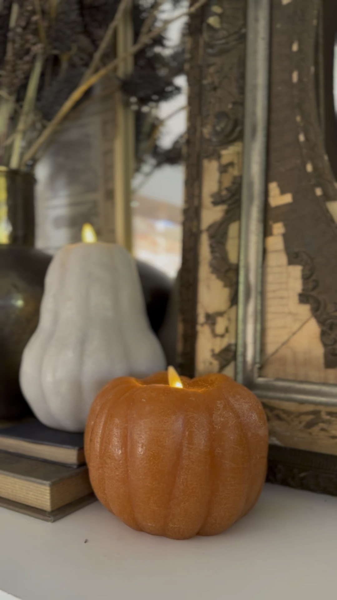 Halloween Fall Living Room Mantle Decor