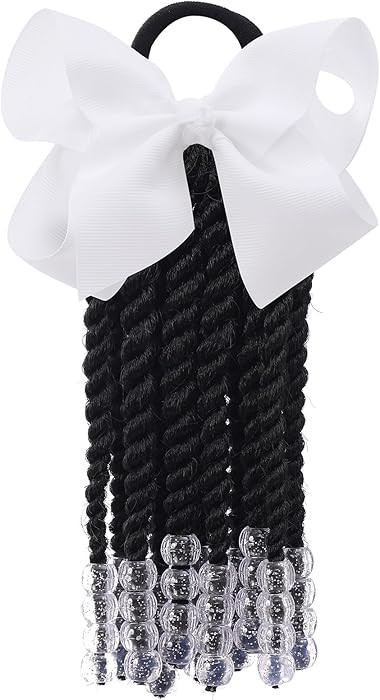 Kids Braid Ponytail dreadlock Extension with Bowknot Tie Clip in Braids Hair Extensions Wig Thin ... | Amazon (US)