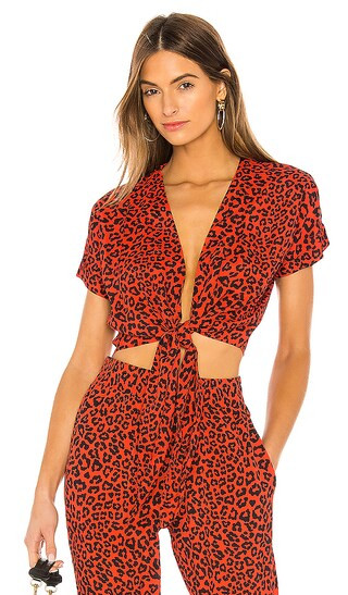 BEACH RIOT X REVOLVE Piper Top in Red Leopard from Revolve.com | Revolve Clothing (Global)