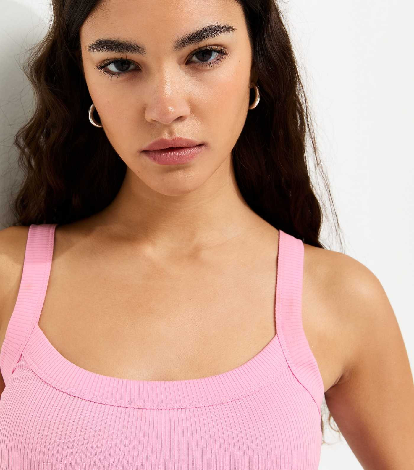 Pink Ribbed Scoop Neck Cami Top | New Look | New Look (UK)