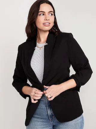 Notched-Collar Pixie Blazer for Women | Old Navy (US)