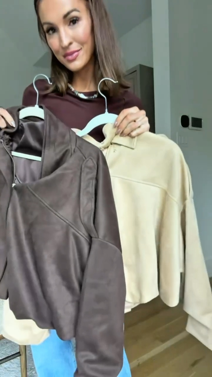 the suede bomber jacket of my dreams! on sale today for prime day 😍🤎 so good i got it in 2 colors!  #amazon #founditonamazon #amazonprimeday #primedaydeals

#LTKStyleTip #LTKSaleAlert