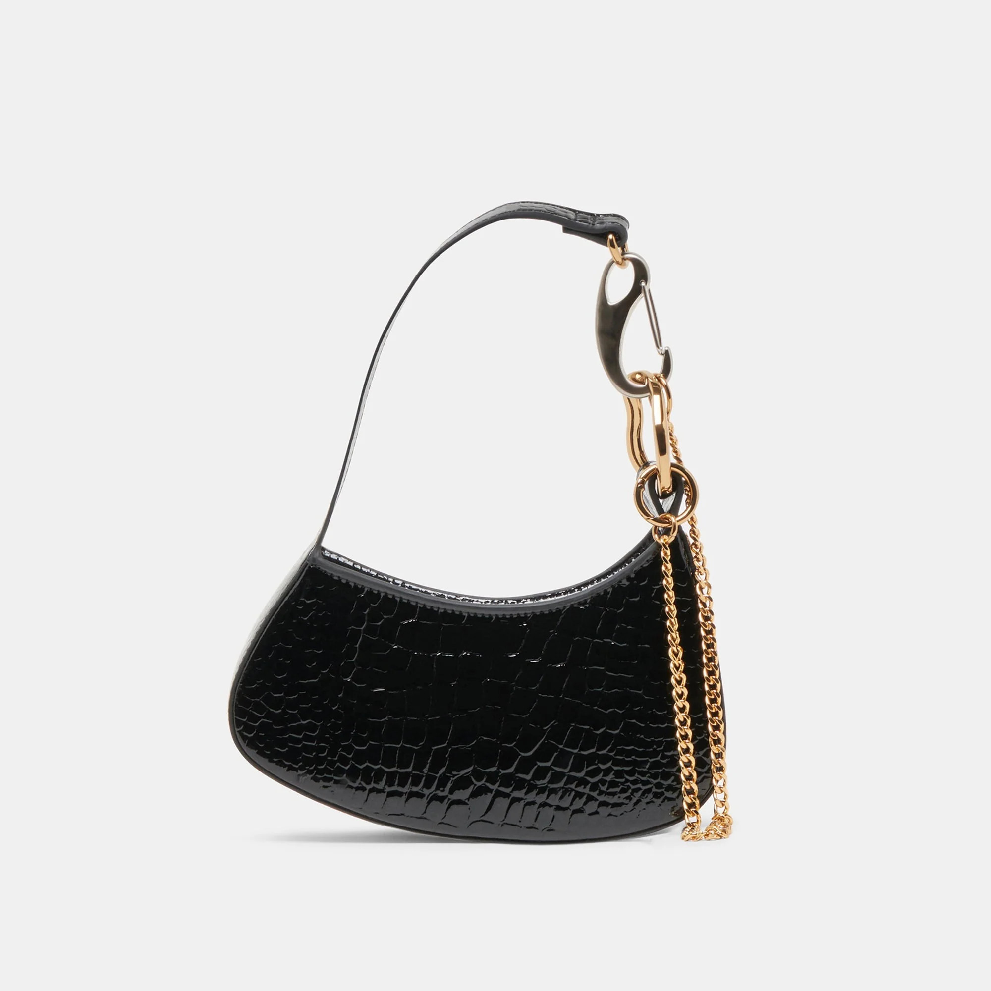 SILVIE SHOULDER BAG BLACK CROCO STELLA | DolceVita.com