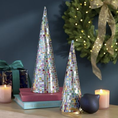 Mosaic Glass Tree, Set of Two | Grandin Road | Grandin Road
