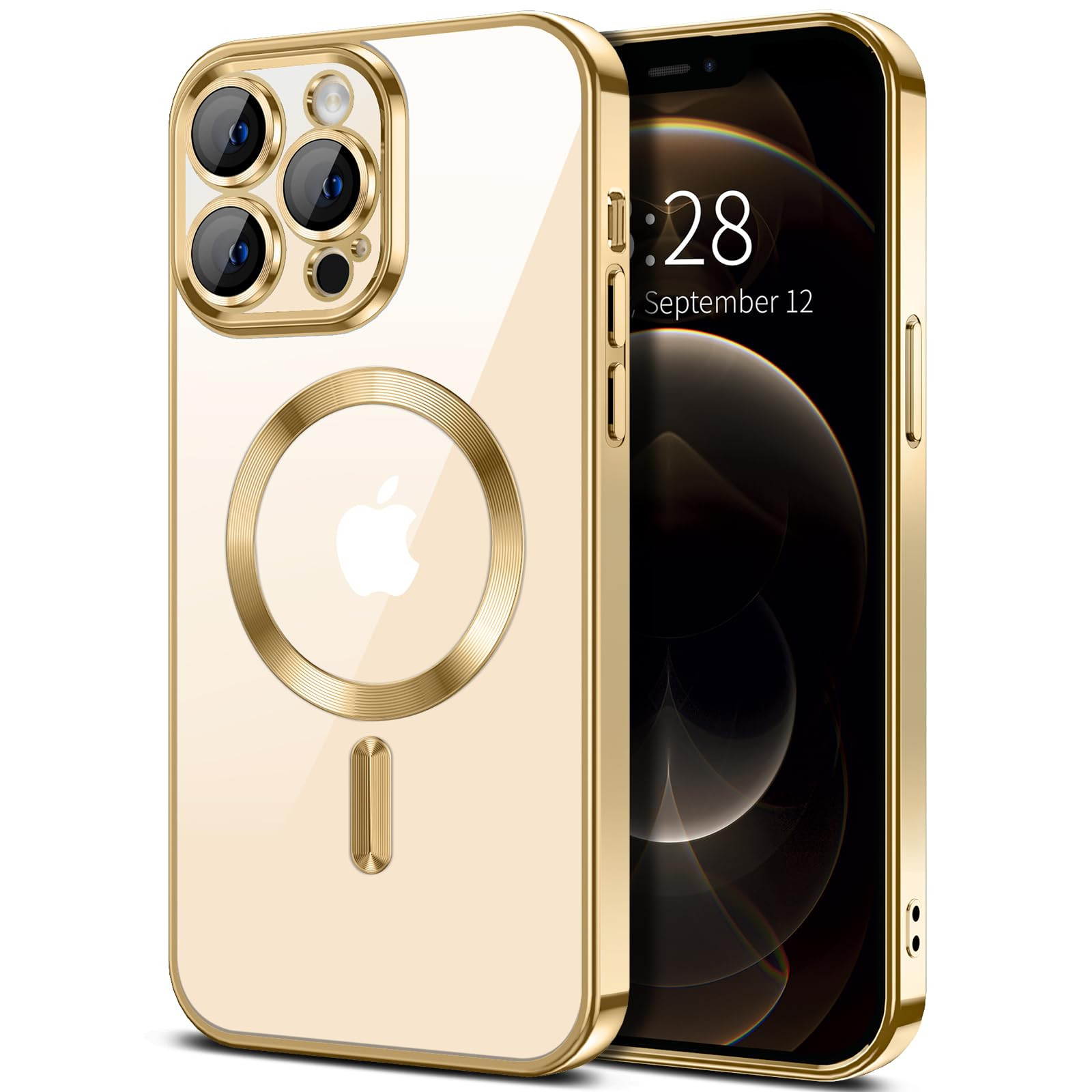 Hython Magnetic Clear Case for iPhone 12 Pro Max Case with Camera Lens Protector [Compatible with... | Amazon (US)