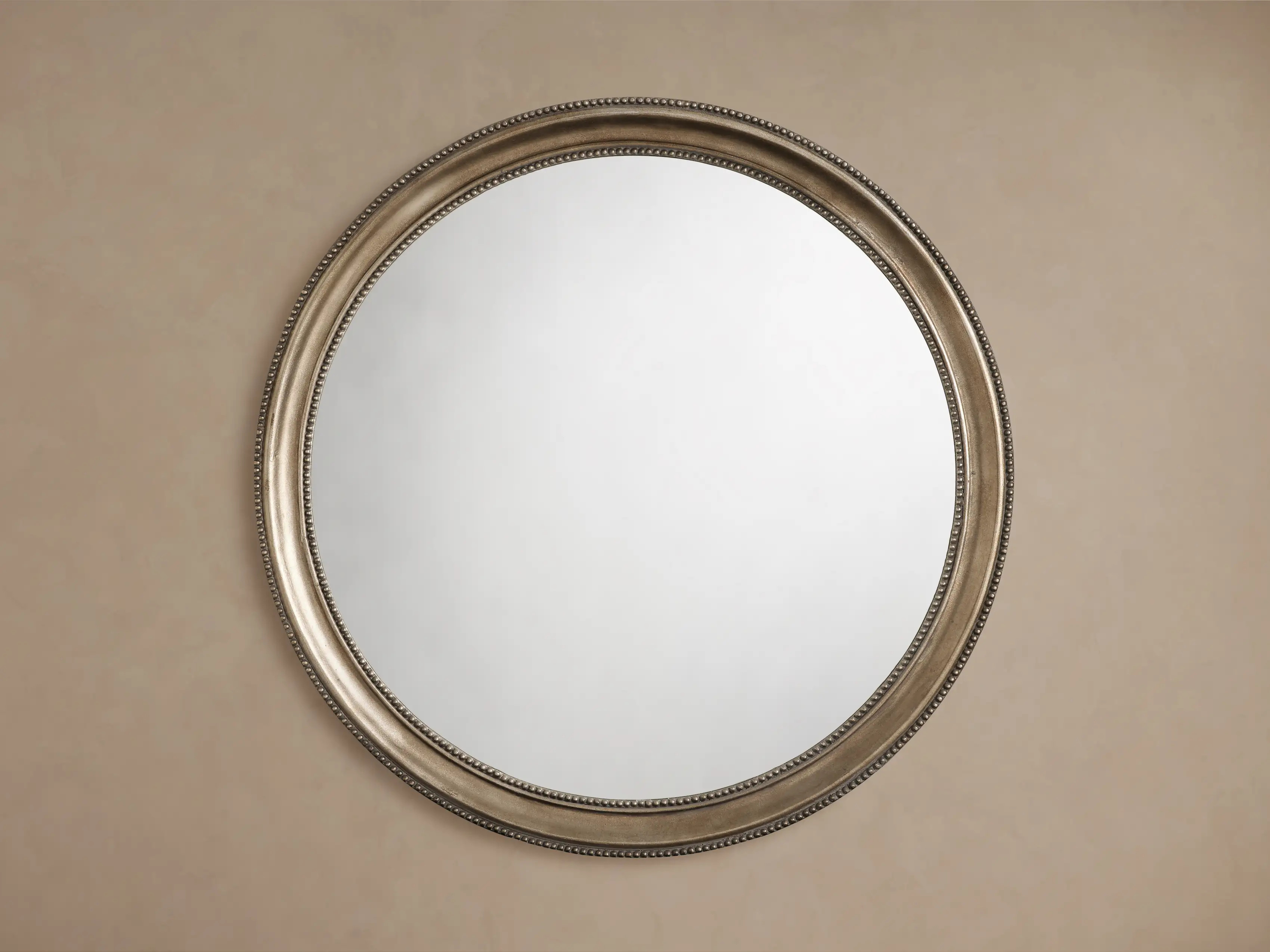 Pierre Round Wall Mirror in Silver | Arhaus