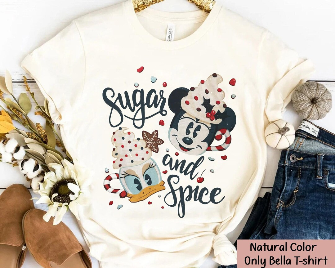 Minnie Mouse And Daisy Duck Sugar And Spice Shirt / Disney Bestie / Mickey's Very Merry Christmas Te | Etsy (US)