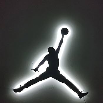 LED Michael Jordan Silhouette Metal Wall Art – Jumpman Metal Led Wall Sign - NBA Legend Led Sig... | Amazon (US)