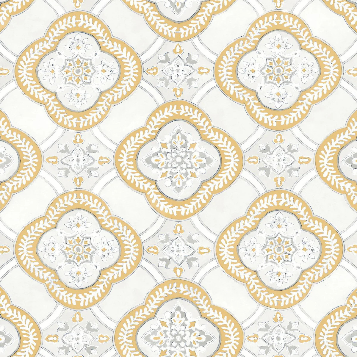 York Wallcoverings Garden Trellis Ochre Wallpaper | DecoratorsBest