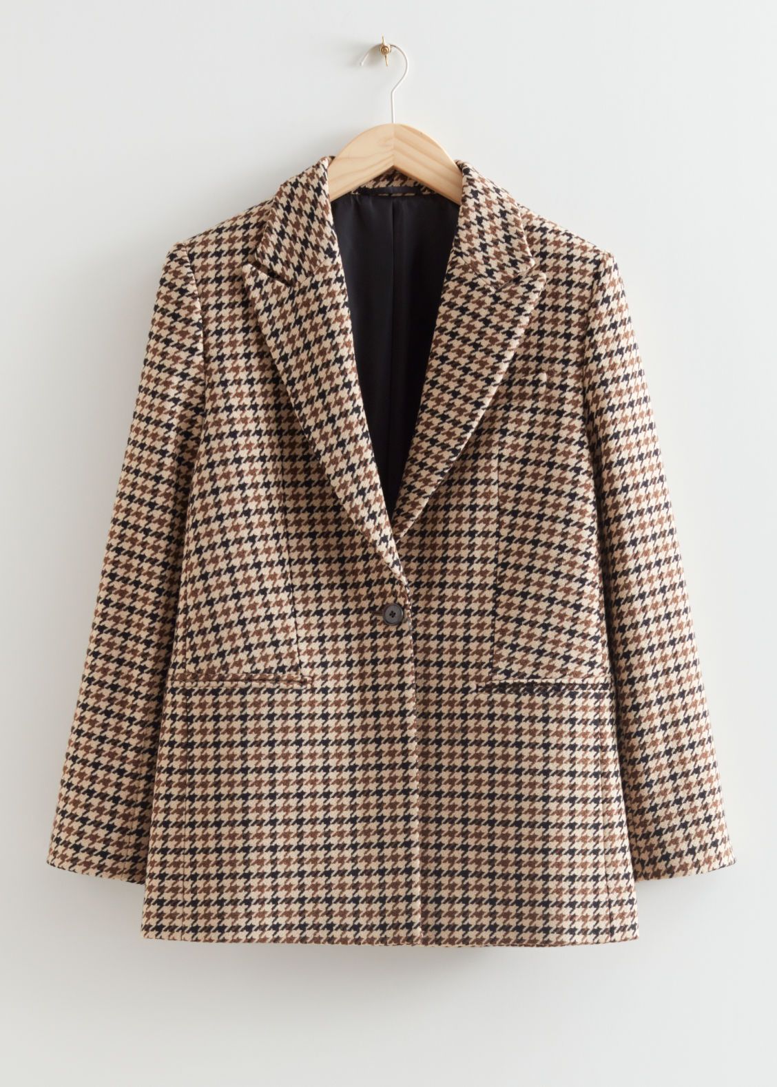 Single Button Tweed Blazer - Beige | & Other Stories US