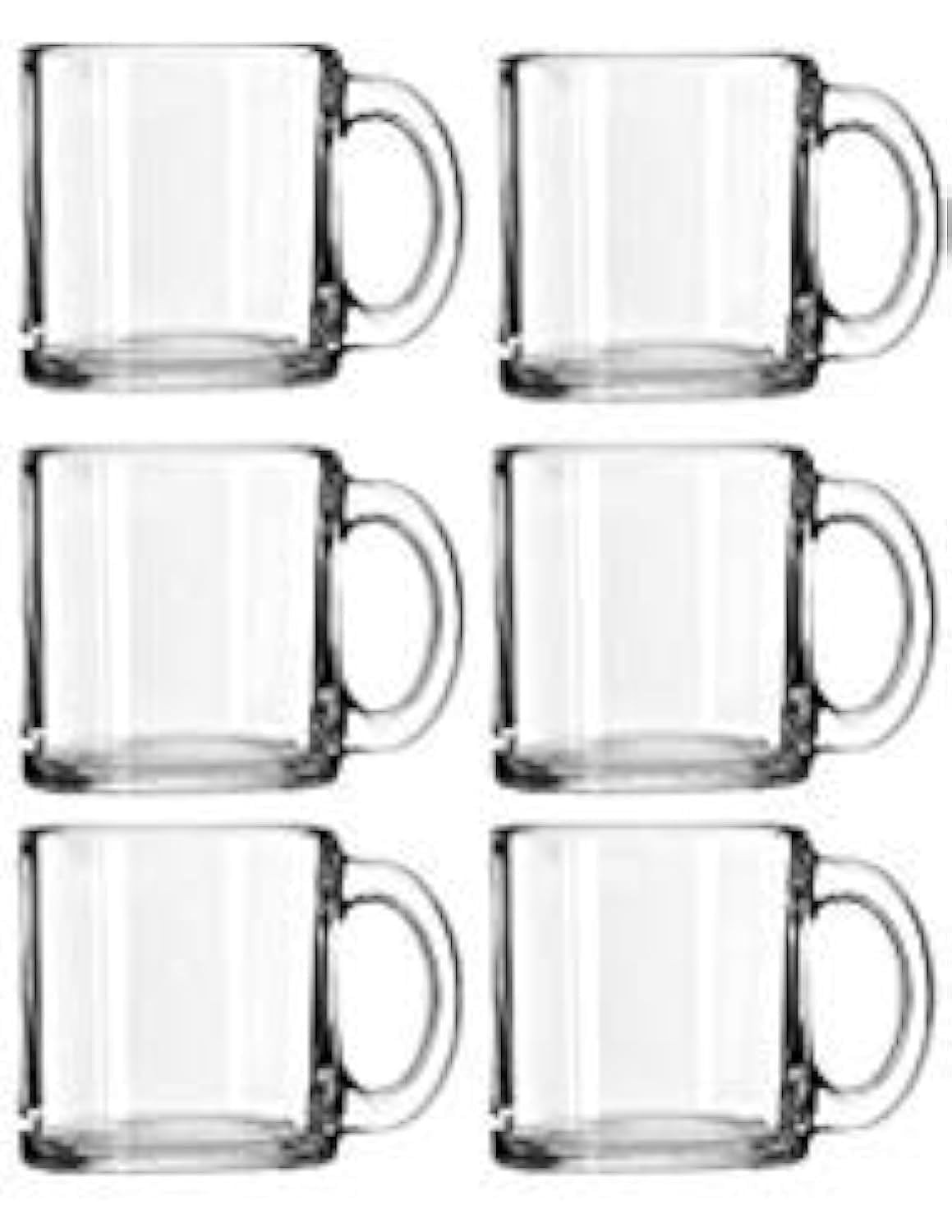Libbey Crystal Coffee Mug Warm Beverage Mugs Set of (13 oz) (6) | Amazon (US)