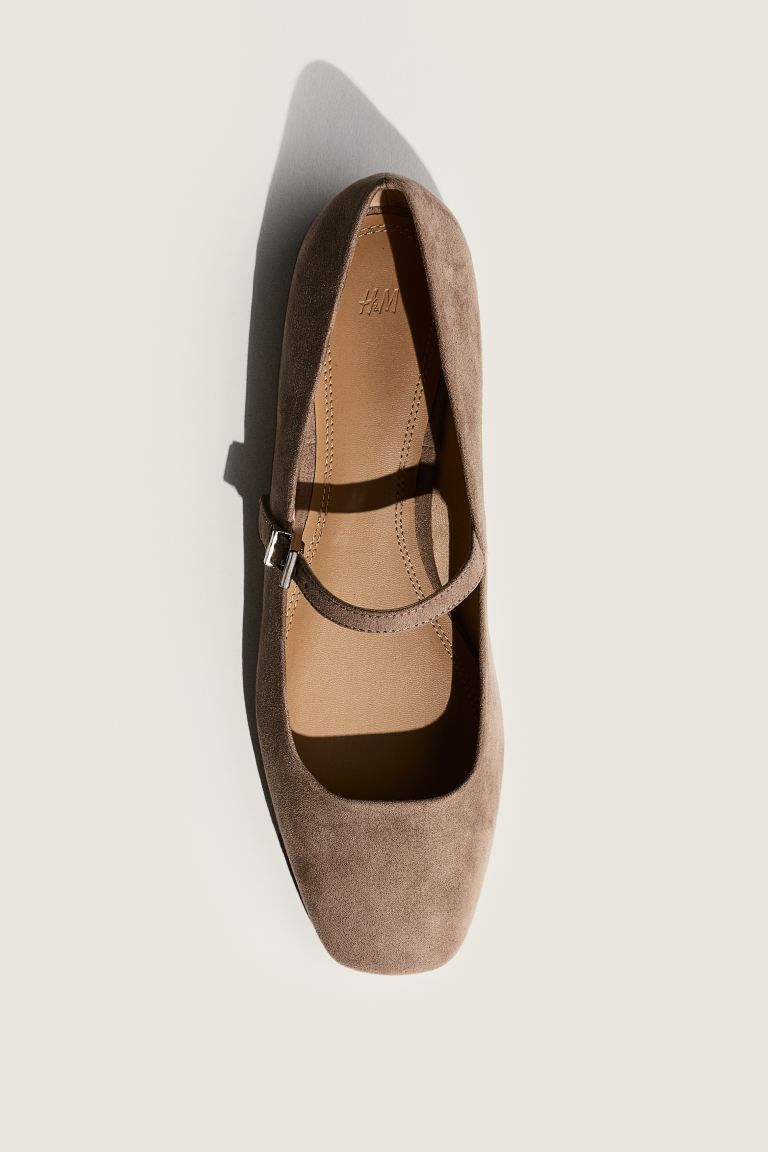 Mary Jane Flats - No heel - Taupe - Ladies | H&M US | H&M (US + CA)