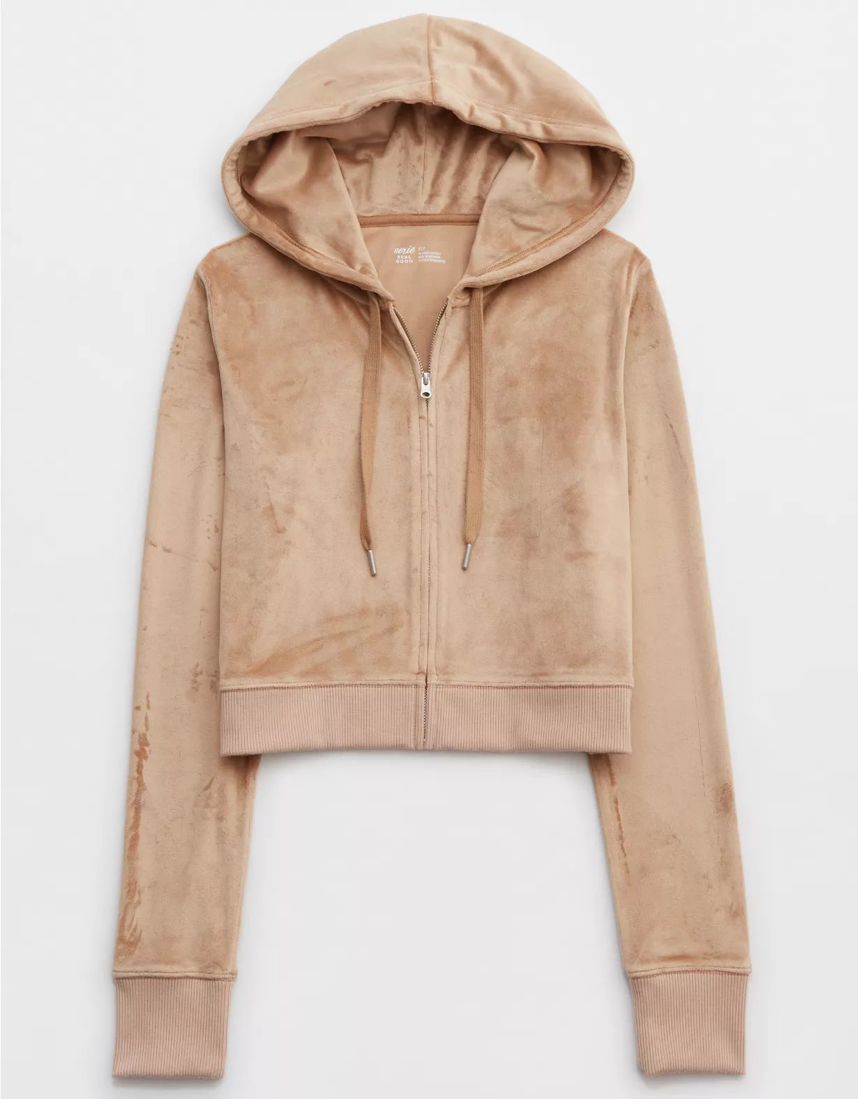 Aerie Dreamy Velour Cropped Hoodie | Aerie