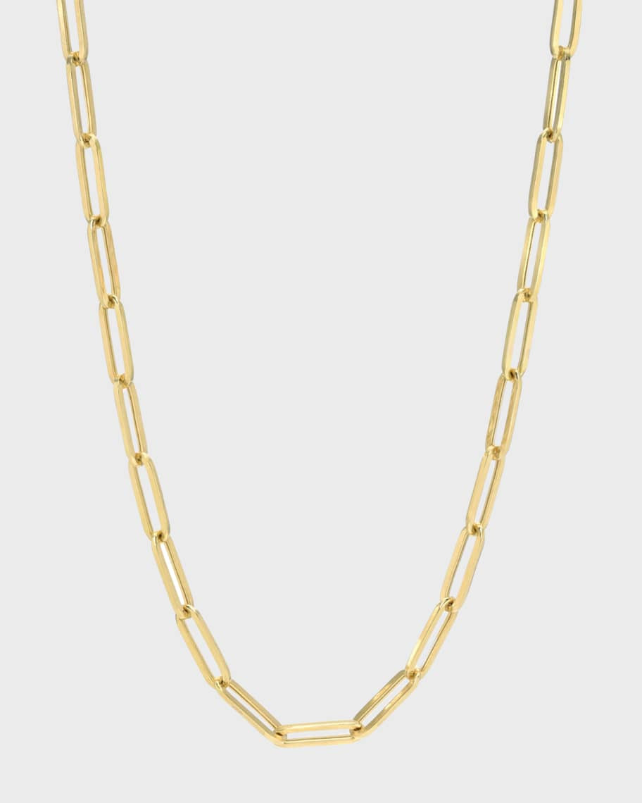 Zoe Lev Jewelry 14k Gold Large Paper Clip Chain Necklace | Neiman Marcus