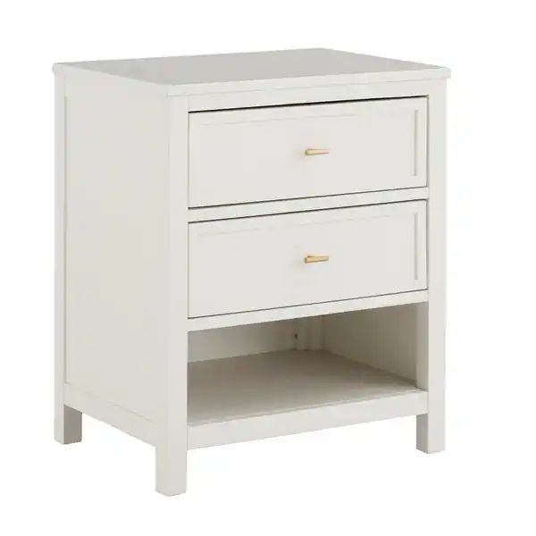 Lydia 2-Drawer Nightstand by iNSPIRE Q Modern - White | Bed Bath & Beyond
