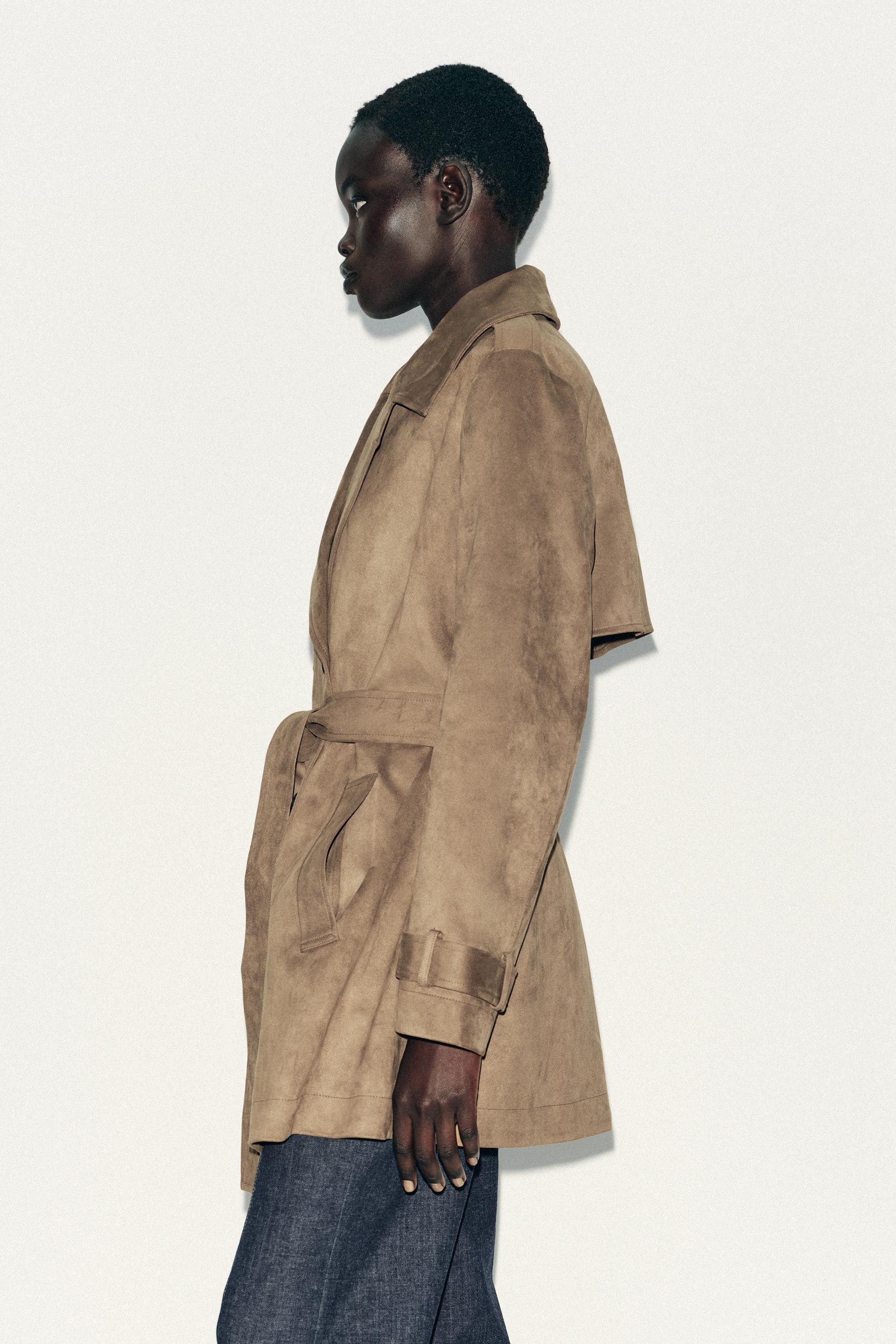 SUEDE EFFECT TRENCH COAT | Zara UK
