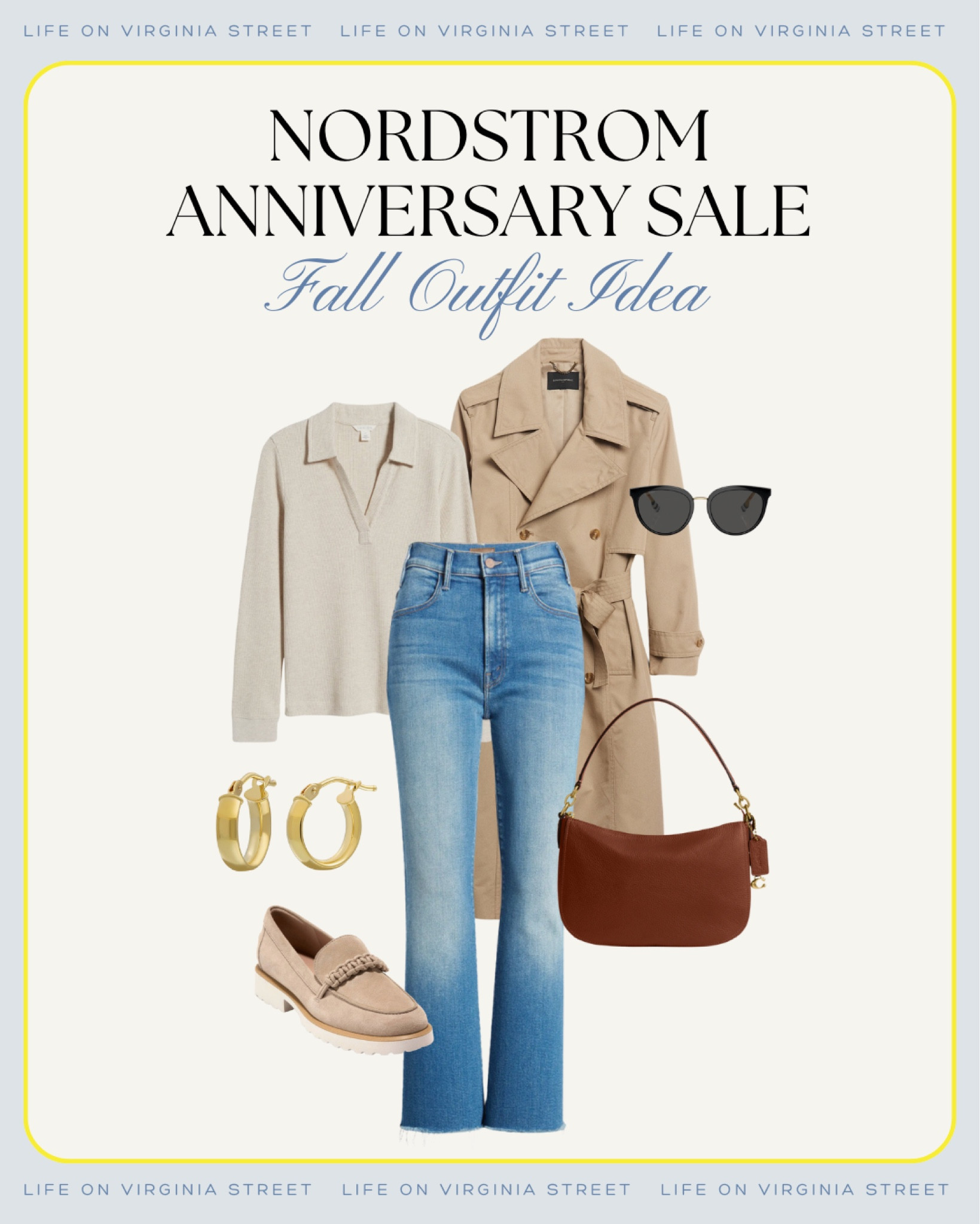 Loving this casual fall outfit idea from the Nordstrom Anniversary Sale! Includes a cozy v-neck sweater, classic trench coat, flare jeans, the cutest crochet style vest, suede penny loafers, cat eye style sunglasses, gold hoop earrings, and a moon-shaped purse!
.
#ltkxsnale #ltksummersales #ltkover40 #ltkworkwear #ltkfindsunder50 #ltksalealert #ltkseasonal #ltkfindsunder100 #ltkstyletip #ltkmidsize #ltkshoecrush #ltkitbag work outfit ideas, business casual outfit, NSale outfit ideas, cozy fall outfits

#LTKxNSale #LTKSaleAlert #LTKOver40