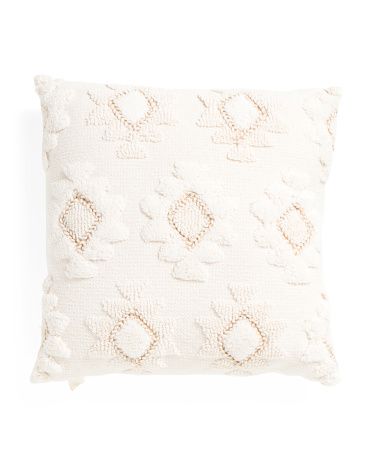 20x20 Textured And Tufted Pillow | TJ Maxx
