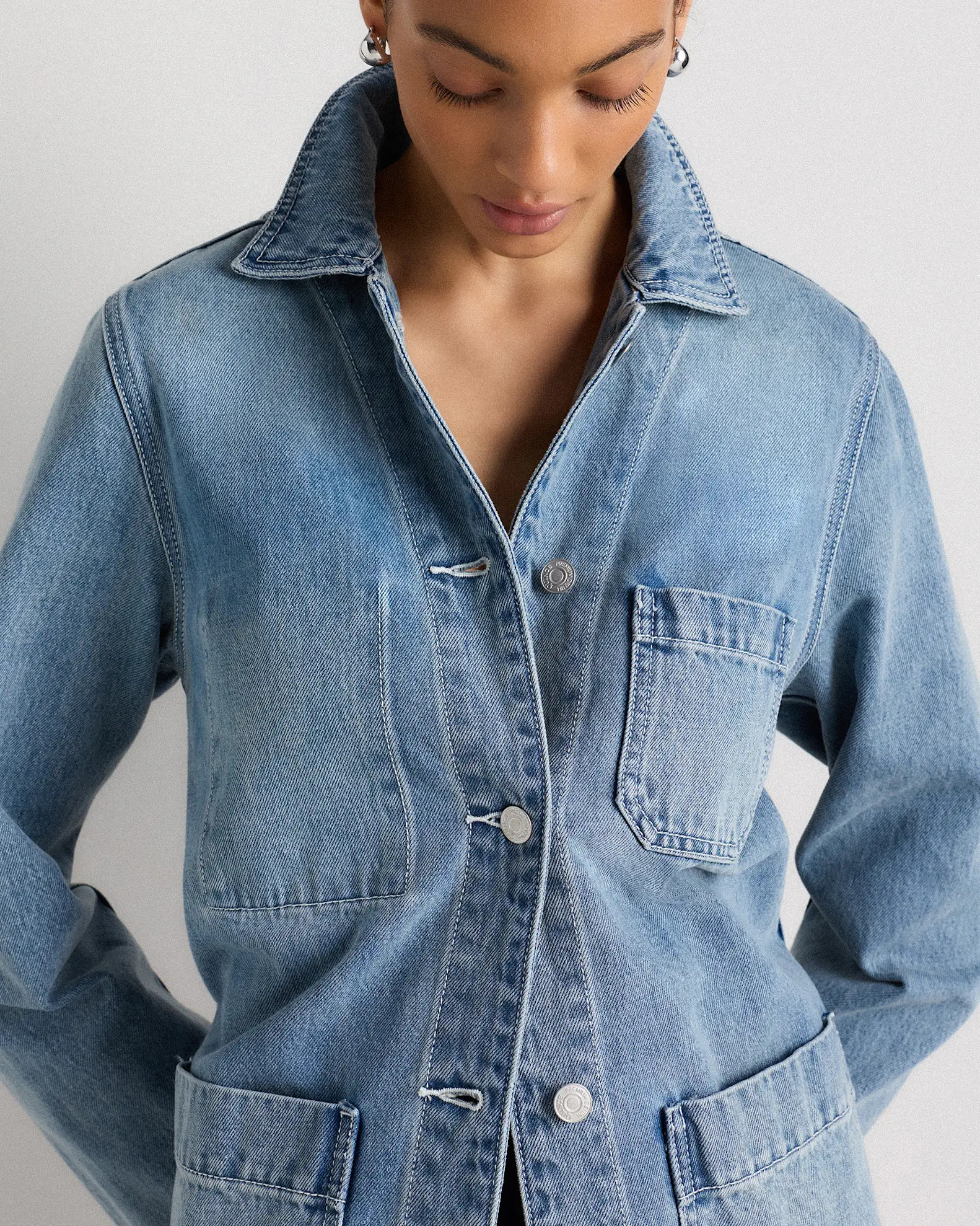100% Organic Cotton Denim Chore Jacket | Quince